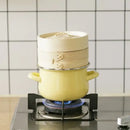 GobekUsa Enamel Stock Pot with Lid, 1.5L Multi-Purpose Cooking Pot for Kitchen Soups and Porridge
