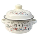 GobekUsa Enamel Stock Pot with Lid, 1.5L Multi-Purpose Cooking Pot for Kitchen Soups and Porridge