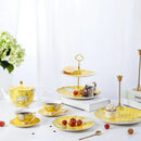 GobekUsa Lemon Tree Bone China Tea Set: Cup, Saucer, Plates, Teacup, Black Tea Kit
