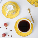 GobekUsa Lemon Tree Bone China Tea Set: Cup, Saucer, Plates, Teacup, Black Tea Kit