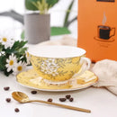 GobekUsa Lemon Tree Bone China Tea Set: Cup, Saucer, Plates, Teacup, Black Tea Kit