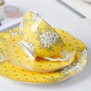 GobekUsa Lemon Tree Bone China Tea Set: Cup, Saucer, Plates, Teacup, Black Tea Kit