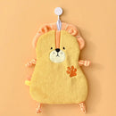 Yellow giraffe cartoon animals hand towel for bathroom and kitchen by Decorbites