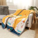GobekUsa Cartoon Flannel Blanket: Soft & Skin-Friendly for Summer & Autumn Beds.