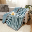 GobekUsa Cartoon Flannel Blanket: Soft & Skin-Friendly for Summer & Autumn Beds.