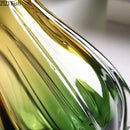 GobekUsa Green Glass Vase Hydroponics Table Decoration for Artificial Flowers