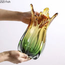 GobekUsa Green Glass Vase Hydroponics Table Decoration for Artificial Flowers