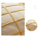 Yellow & grey cotton woven check cushion cover living room by Decorbites