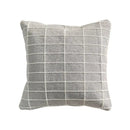 Yellow & grey cotton woven check cushion cover living room by Decorbites
