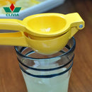 Yellow hand press citrus juicer kitchen aluminum lemon squeezer by Decorbites