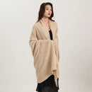 Yellow knitted diamond blanket bedroom fringed shawl wrap by Decorbites