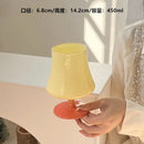 Yellow & lime green gem champagne coupe glass set dining room by Decorbites