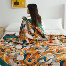GobekUsa Cotton Gauze Soft Throw Blanket for Bed and Sofa