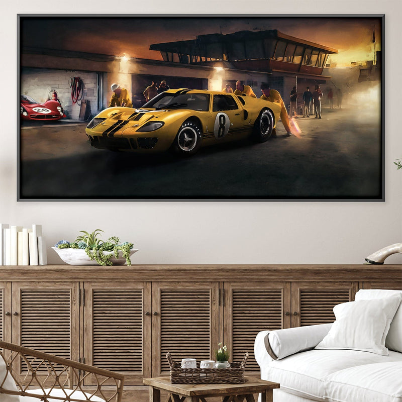 Yellow Racer Canvas