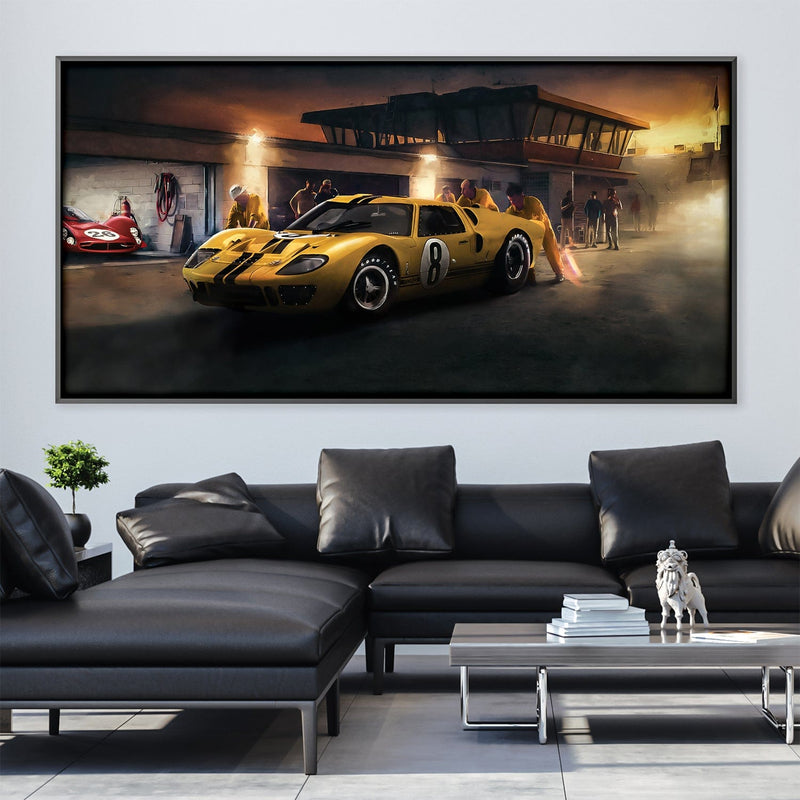 Yellow Racer Canvas