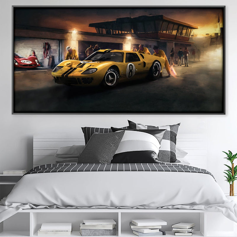 Yellow Racer Canvas