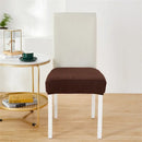 Yellow ribbed fleece chair cover for dining room seat protection by Decorbites