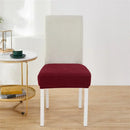 Yellow ribbed fleece chair cover for dining room seat protection by Decorbites
