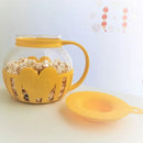 GobekUsa Glass Popcorn Maker, 3 Qt Pot with Dual Function Lid