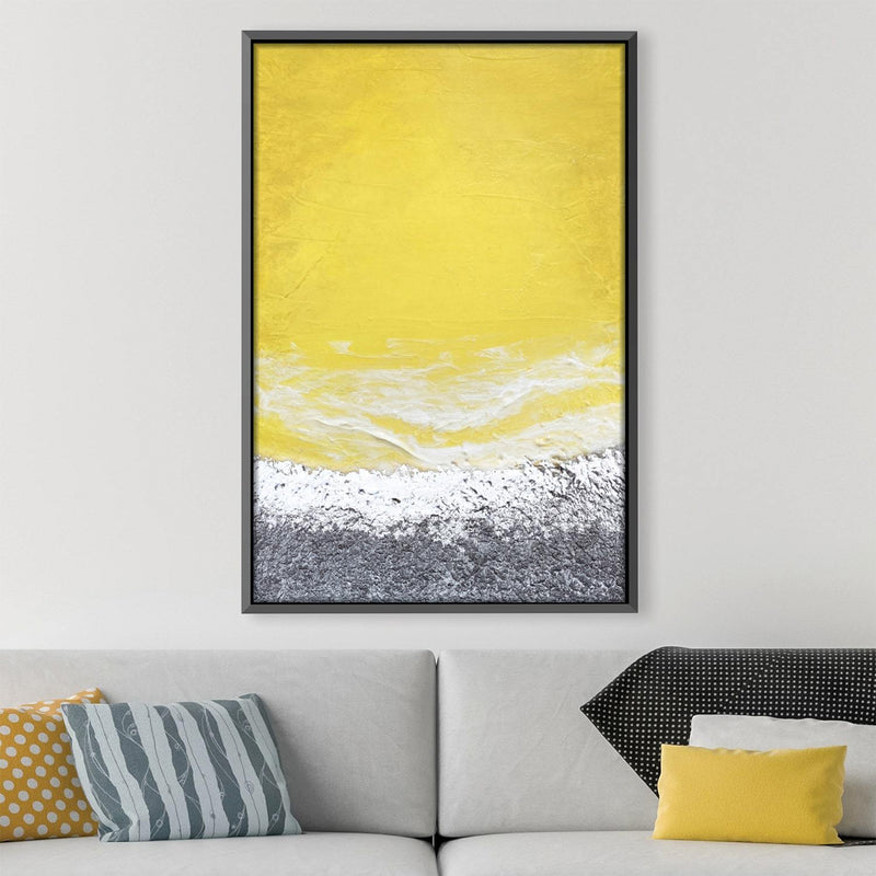 Yellow Silver Grey Canvas