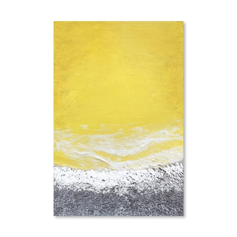 Yellow Silver Grey Canvas