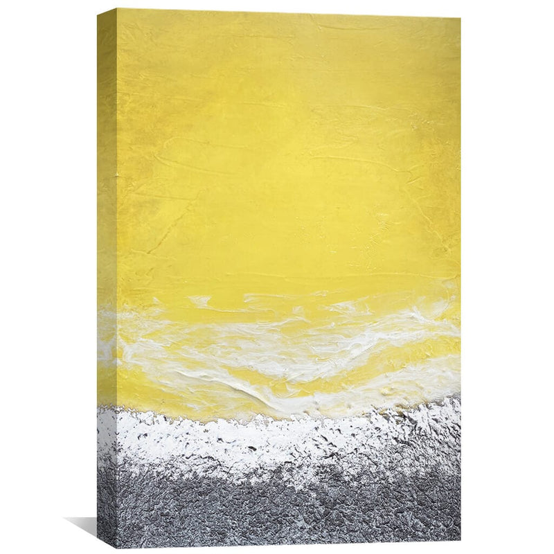 Yellow Silver Grey Canvas