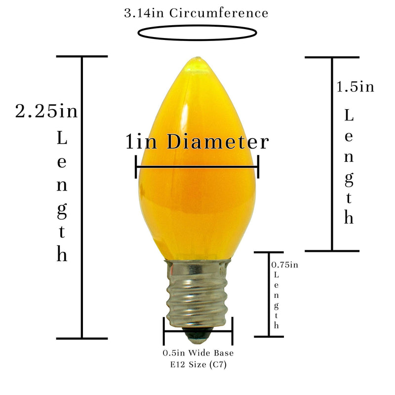 Yellow Solid LED Light Bulbs