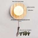 GobekUsa LED Wall Lights Yellow Travertine Interior Home Decor Bedside Lamp