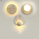 GobekUsa LED Wall Lights Yellow Travertine Interior Home Decor Bedside Lamp