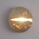 GobekUsa Dino Egg Stone Wall Lamp Yellow Travertine Hemisphere LED Sconce