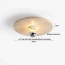 GobekUsa LED Ceiling Lamp Yellow Travertine - Nordic Acrylic Light for Living Room