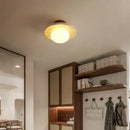 GobekUsa LED Ceiling Lamp Yellow Travertine - Nordic Acrylic Light for Living Room