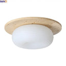 GobekUsa LED Ceiling Lamp Yellow Travertine - Nordic Acrylic Light for Living Room