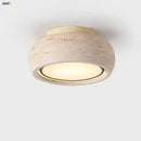 GobekUsa LED Yellow Travertine Flush Mount Ceiling Light Fixtures