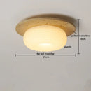 GobekUsa LED Yellow Travertine Flush Mount Ceiling Light Fixtures