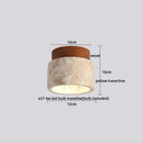 GobekUsa LED Yellow Travertine Flush Mount Ceiling Light Fixtures
