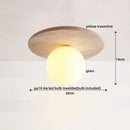 GobekUsa LED Yellow Travertine Flush Mount Ceiling Light Fixtures