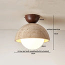 GobekUsa LED Yellow Travertine Flush Mount Ceiling Light Fixtures