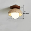 GobekUsa LED Yellow Travertine Flush Mount Ceiling Light Fixtures