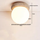 GobekUsa LED Yellow Travertine Flush Mount Ceiling Light Fixtures
