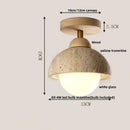 GobekUsa LED Yellow Travertine Flush Mount Ceiling Light Fixtures