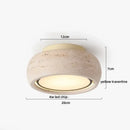 GobekUsa LED Yellow Travertine Flush Mount Ceiling Light Fixtures