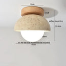 GobekUsa LED Yellow Travertine Flush Mount Ceiling Light Fixtures