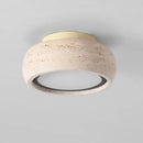 GobekUsa LED Yellow Travertine Flush Mount Ceiling Light Fixtures