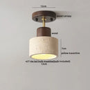 GobekUsa LED Yellow Travertine Flush Mount Ceiling Light Fixtures