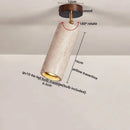 GobekUsa LED Yellow Travertine Flush Mount Ceiling Light Fixtures