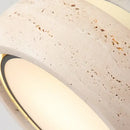 GobekUsa LED Yellow Travertine Flush Mount Ceiling Light Fixtures