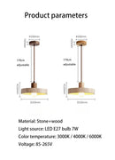 GobekUsa Yellow Travertine Pendant Light for Kitchen Island