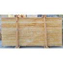 Yellow Bookmatching Polished Travertine Slab