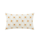 Yellow & white embroidered flora cotton pillow cover bedroom sham by Decorbites